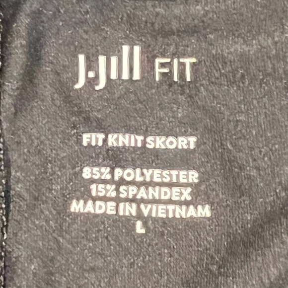 J. Jill Fit Knit Skort Black Tennis Pickleball Golf Active Women's Large - Picture 5 of 7